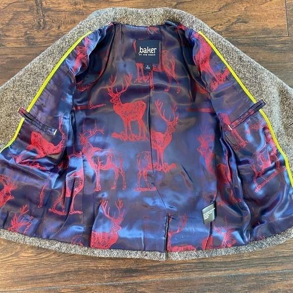 Baker by Ted Baker, Boys Tweed Blazer, Gray Tweed, Size 6-12M - Picture 10 of 12